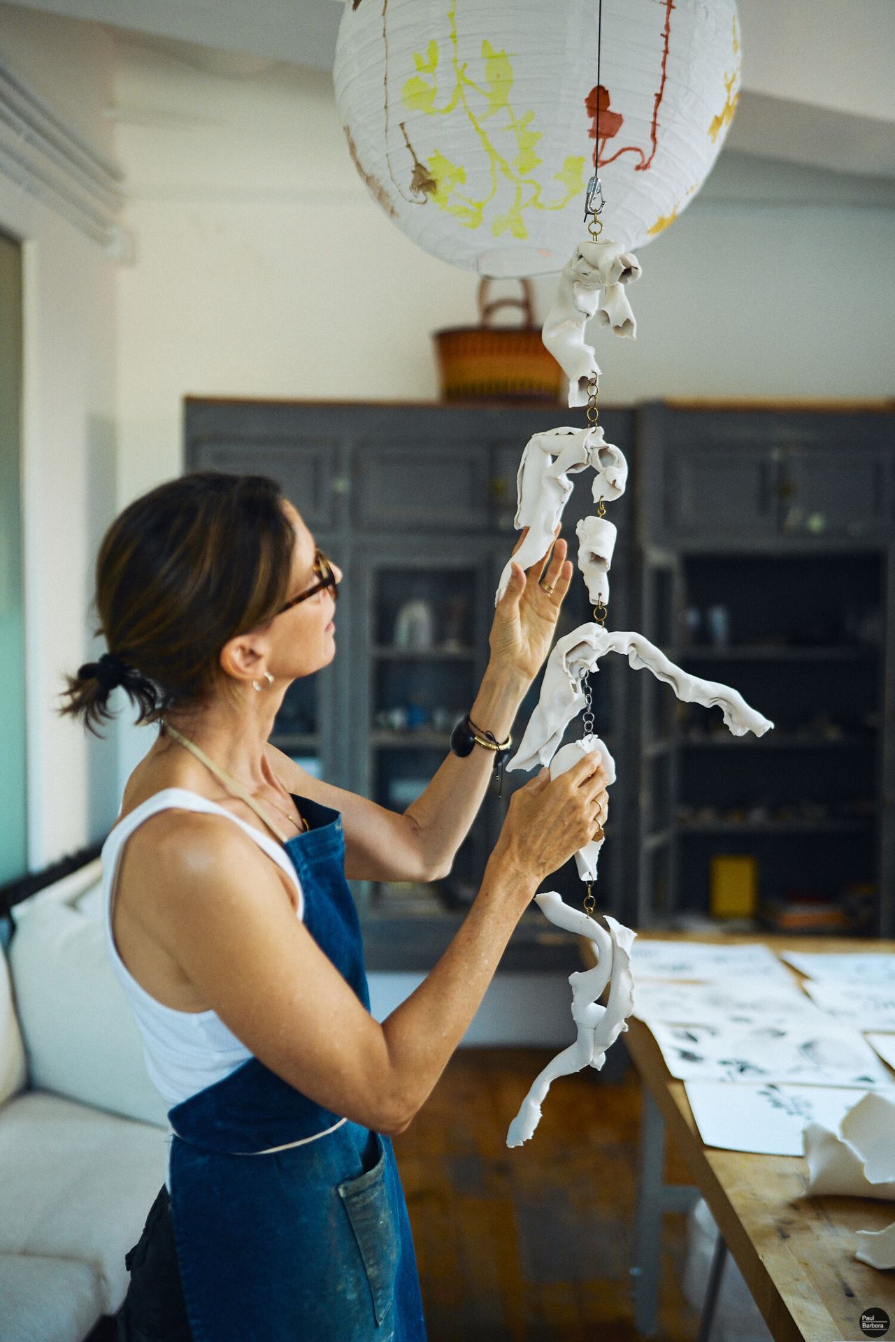 Adelman in her studio. (Courtesy Lindsey Adelman)