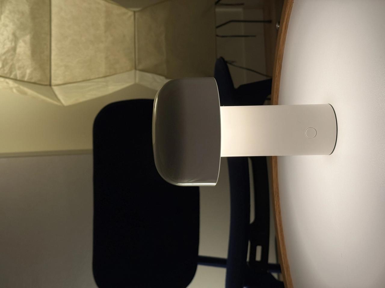 Barber Osgerby’s Bellhop table lamp for Flos (2017), as seen in the Time Sensitive studio in New York City. (Photo: Spencer Bailey)