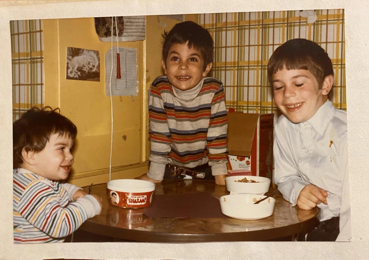 Shapiro (center) with his brothers during their years growing up in Fargo, North Dakota. (Courtesy Ari Shapiro)