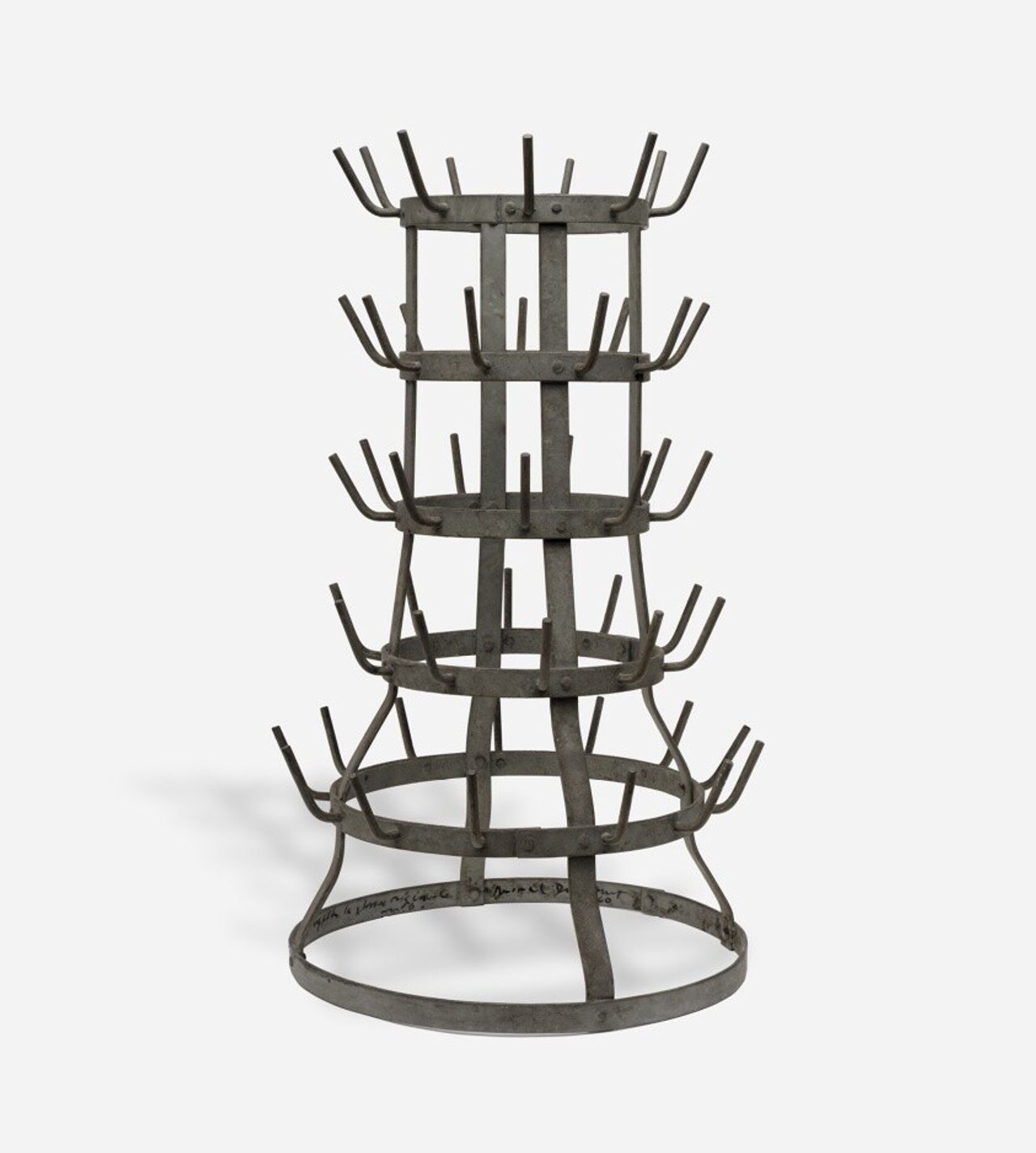 A bottle rack created by Marcel Duchamp in 1914. (Courtesy the Art Institute of Chicago)