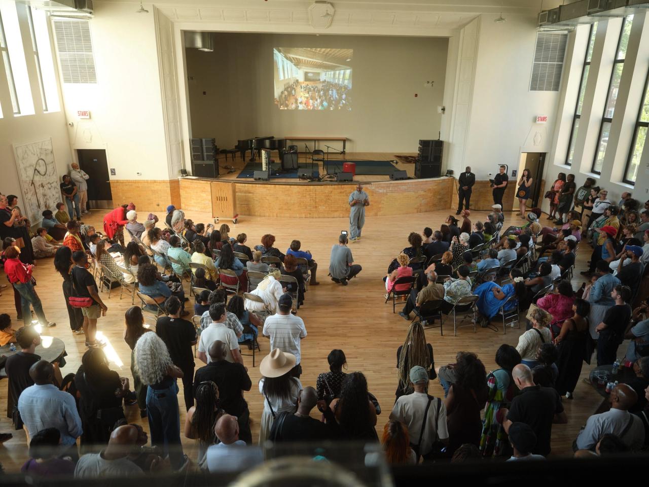 The opening of The Land School. (Photo: Charles Bouril/Courtesy of Theaster Gates and Rebuild Foundation)