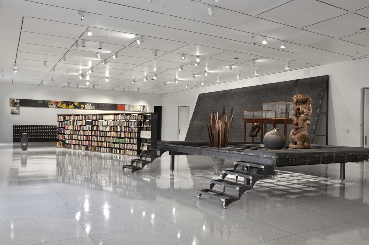 A gallery view of the “Unto Thee” exhibition at the University of Chicago’s Smart Museum of Art. (Photo: Sara Pooley/Courtesy of Smart Museum and Theaster Gates Studio)