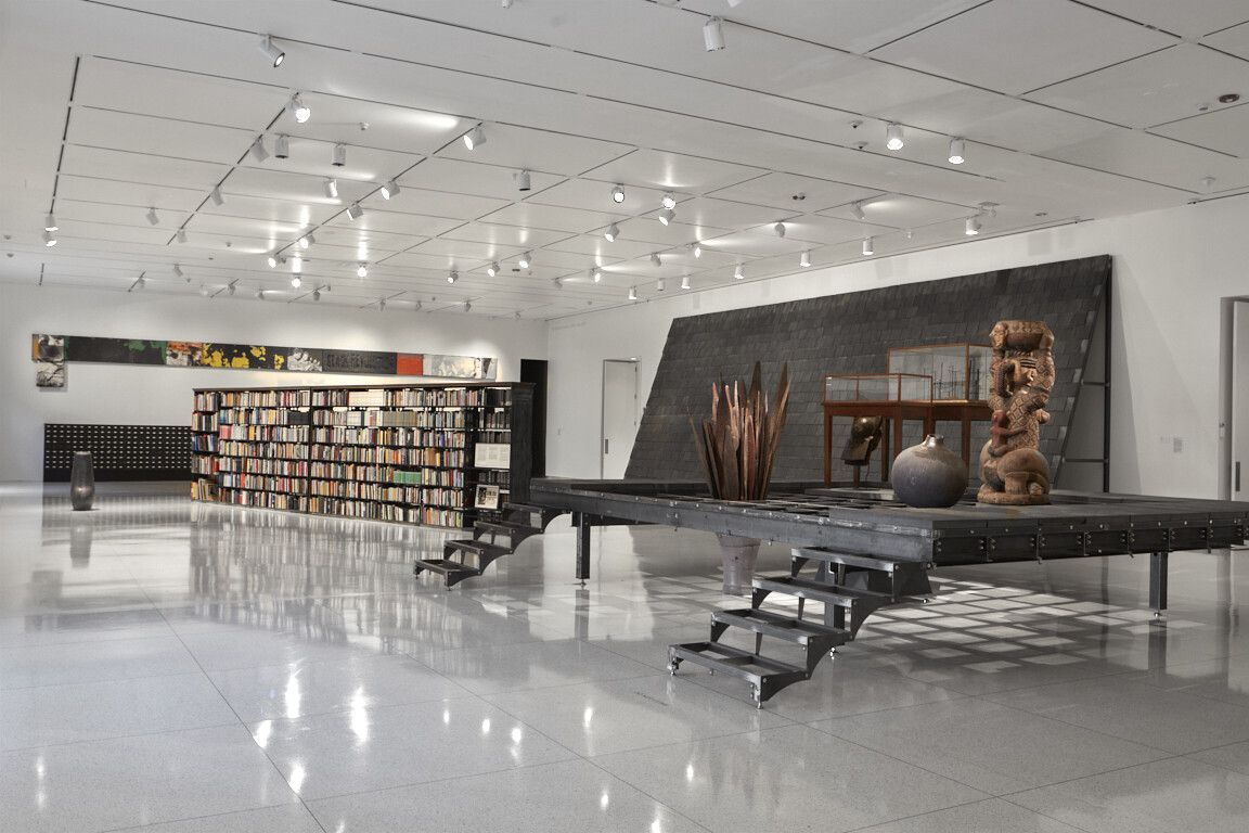 A gallery view of the “Unto Thee” exhibition at the University of Chicago’s Smart Museum of Art. (Photo: Sara Pooley/Courtesy of Smart Museum and Theaster Gates Studio)