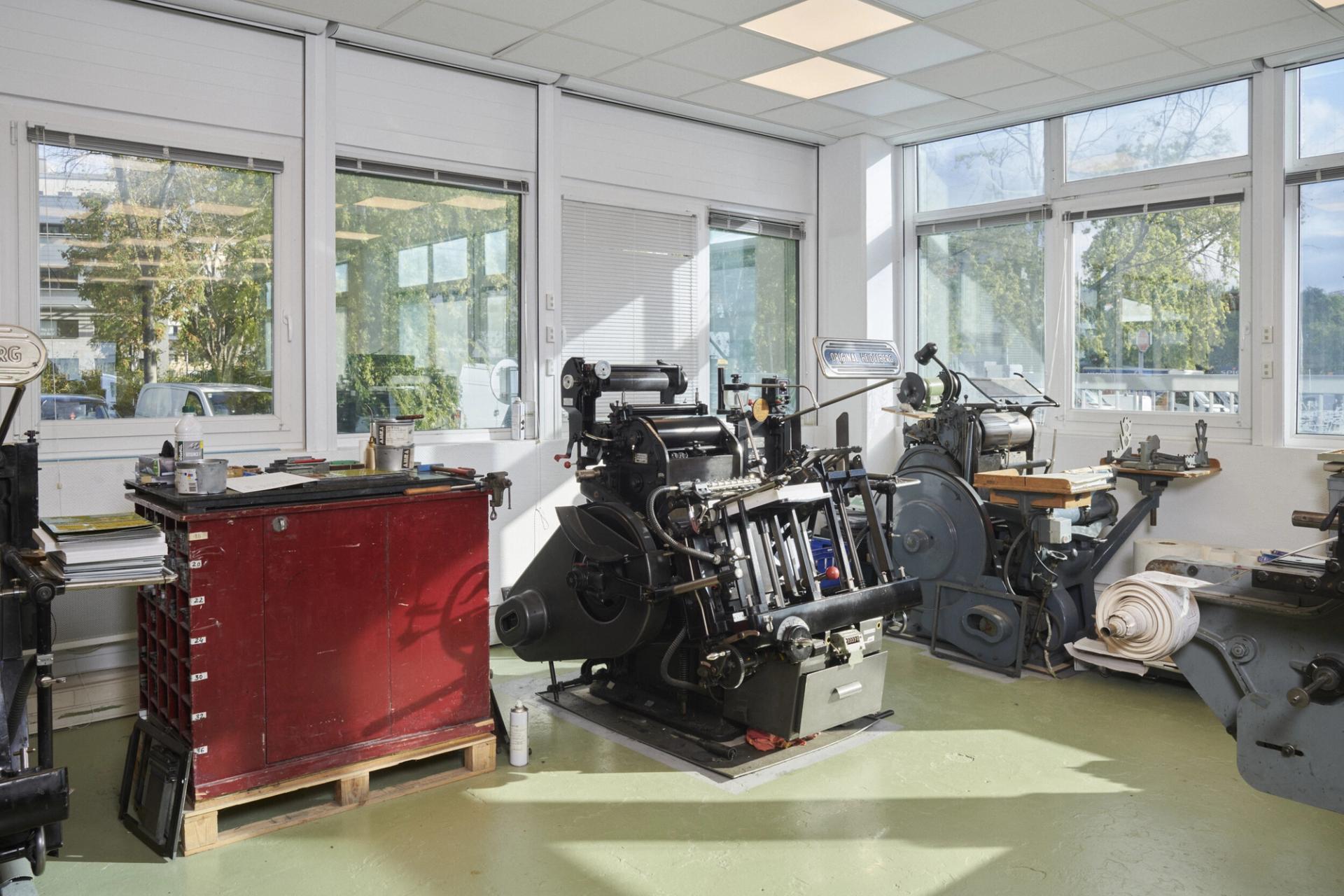 Inside the Société Helvétique d’Impression Typographique (SHIT). (Courtesy Ramdane Touhami)