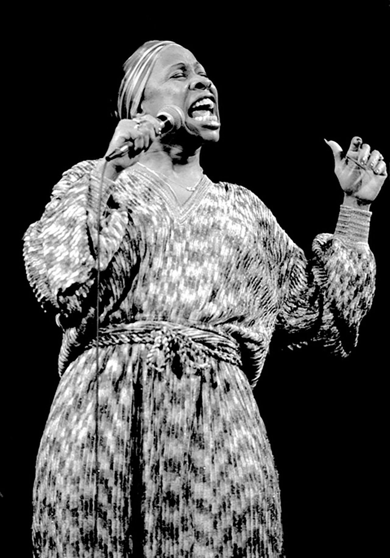 Jazz vocalist Betty Carter at Great American Music Hall in San Francisco, California in 1979