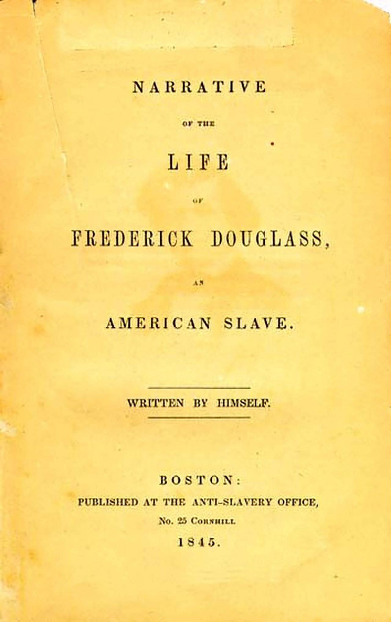 of the Life of Frederick Douglass, an American Slave (1845) by Frederick Douglass.