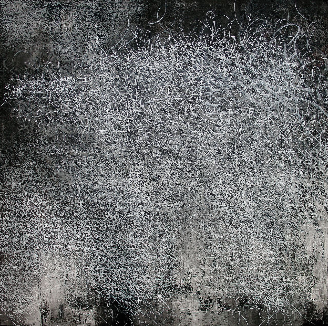 “Brothers Back 2 Back” (2006) by José Parlá. (Courtesy the artist)