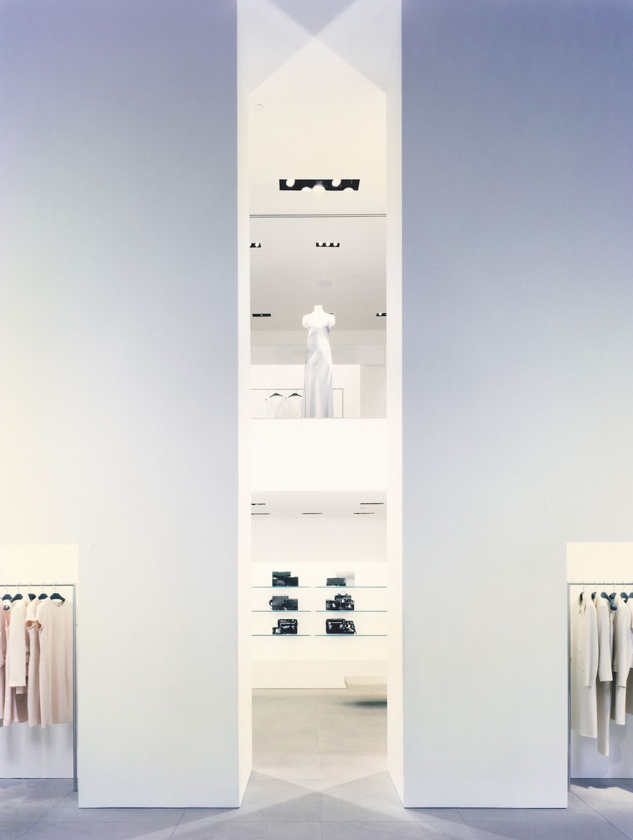 An interior view of the Pawson-designed Calvin Klein Collections store on Madison Avenue in New York in 1995. (Photo: Todd Eberle. Courtesy John Pawson)