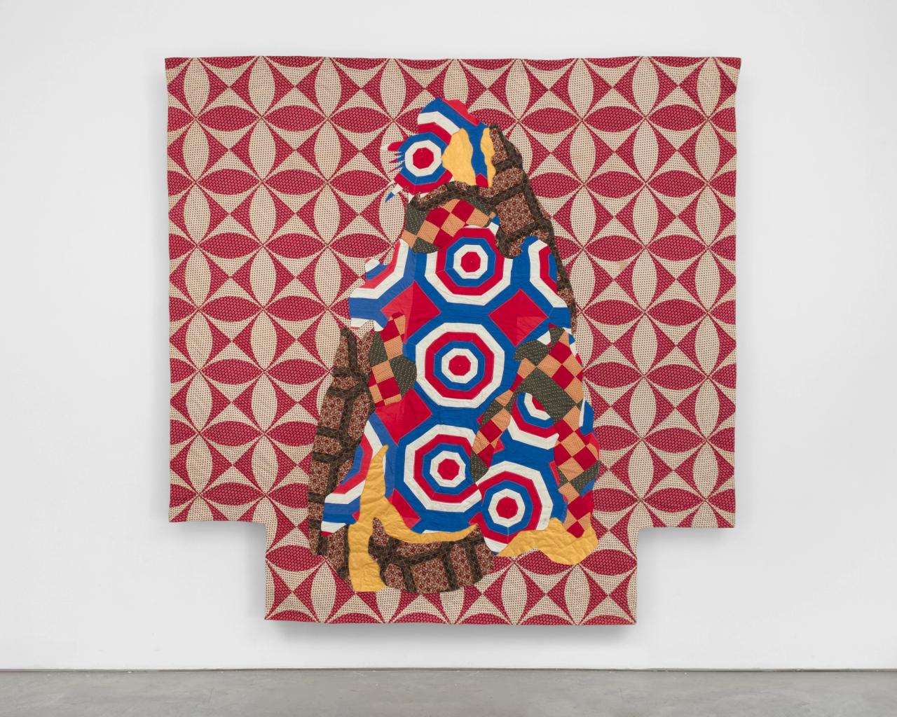 “Orpheus” (2020), part of Biggers’s ongoing series of “Codex” quilts. (Courtesy the artist and Studio Sanford Biggers)