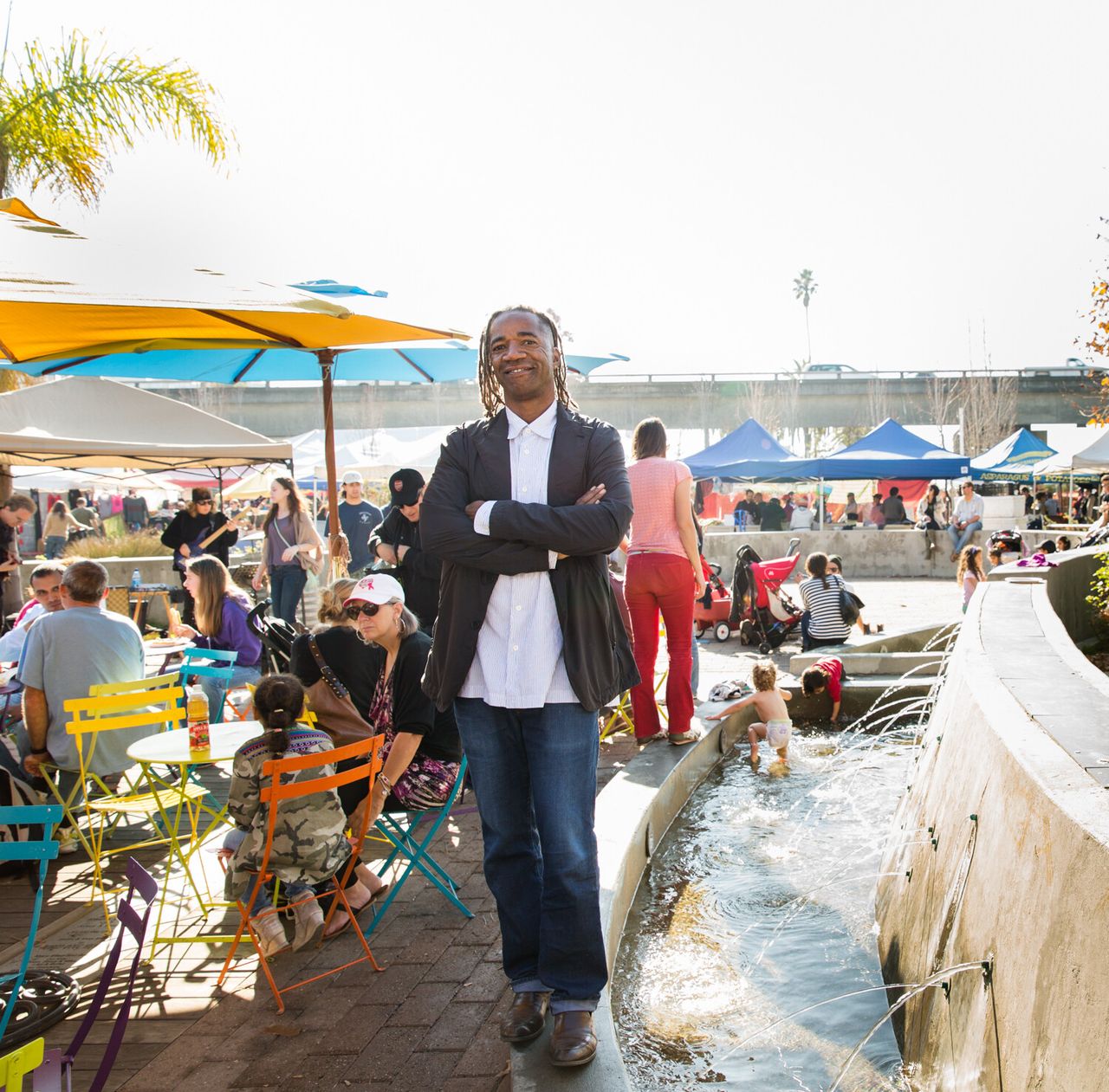 Hood at Splash Pad Park in Oakland, California. (Courtesy Walter Hood)