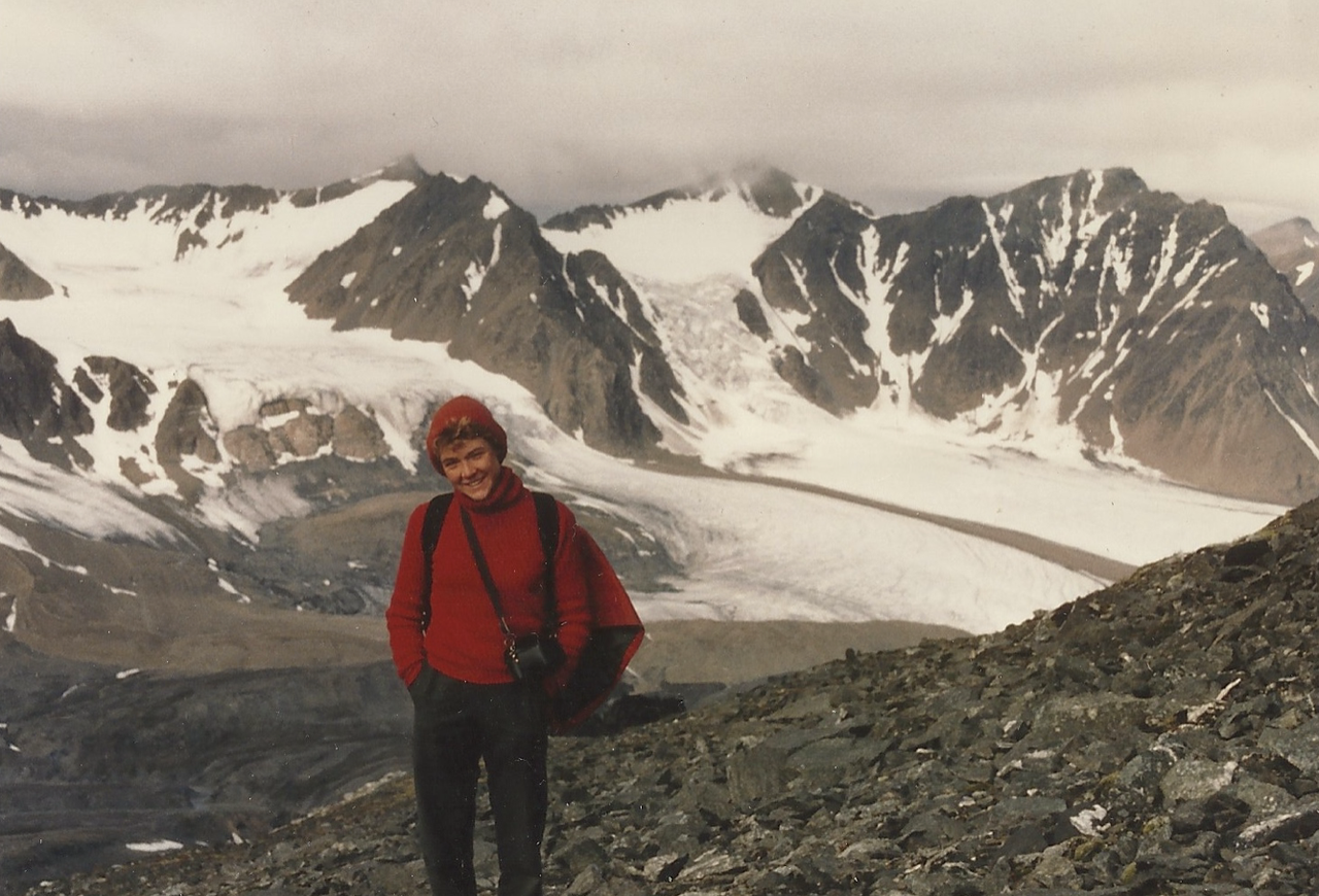 Bjornerud in Svalbard, Norway, in 1986. (Courtesy Marcia Bjornerud)