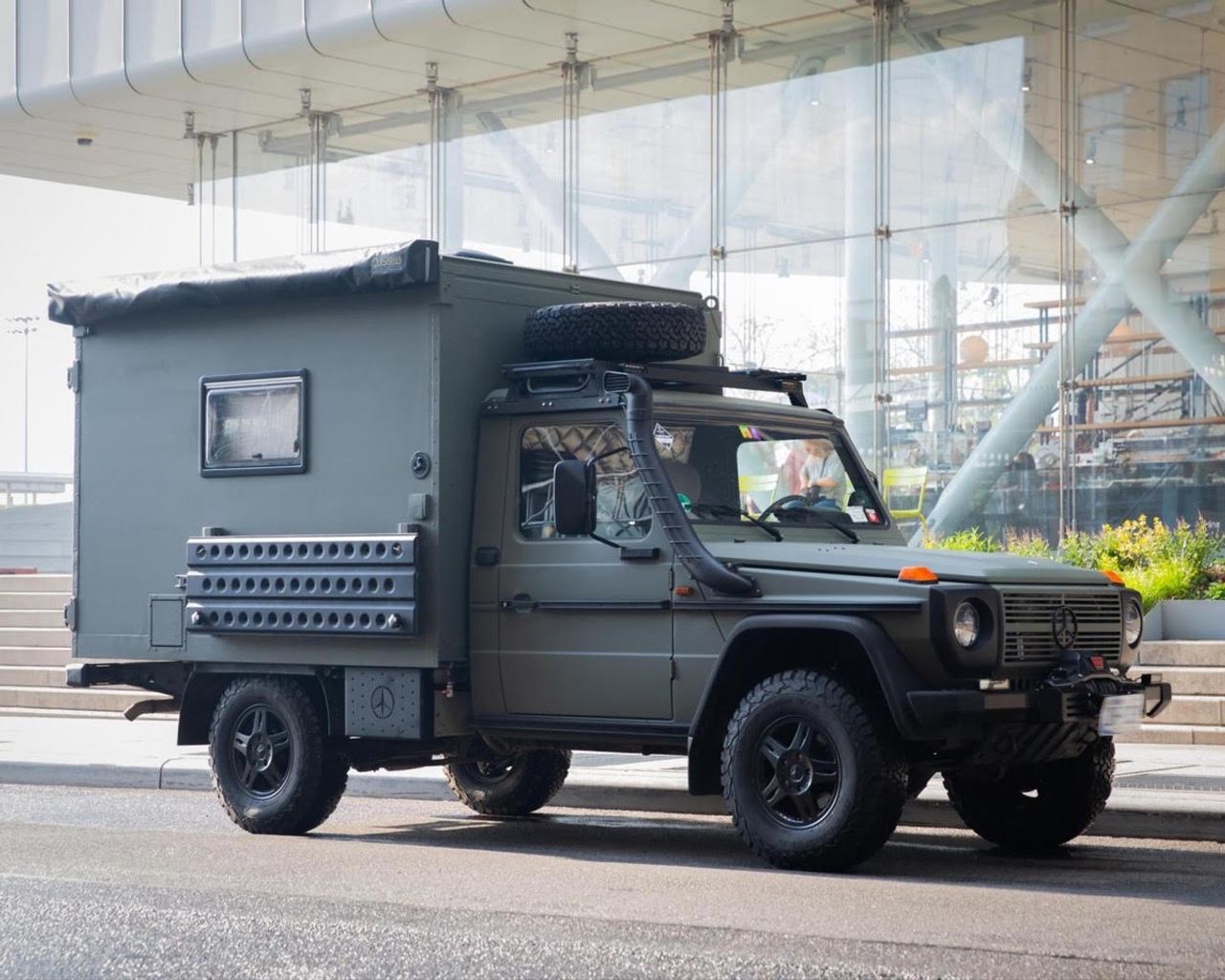 A view of Turnbull’s 1993 Mercedes Gelandewagen (a.k.a.  G Wagon), which he converted almost entirely by hand into to a one-of-a-kind, self-contained camper. (Courtesy Devon Turnbull)