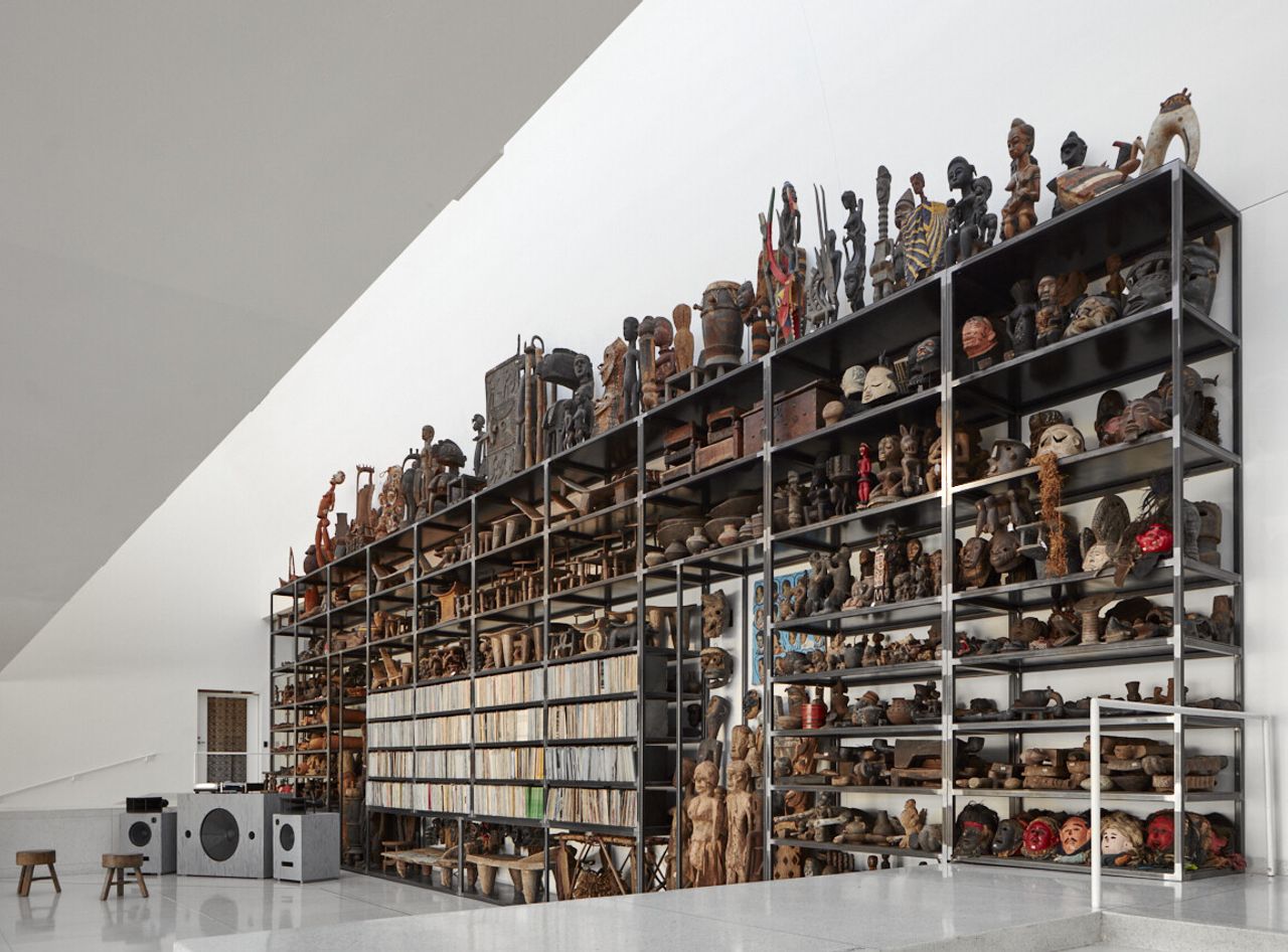 “African Still Life #3: A Tribute to Patric McCoy and Marva Jolly” (2025) in Gates’s “Unto Thee” exhibition at the University of Chicago’s Smart Museum of Art. (Photo: Sara Pooley/Courtesy of Smart Museum and Theaster Gates Studio)