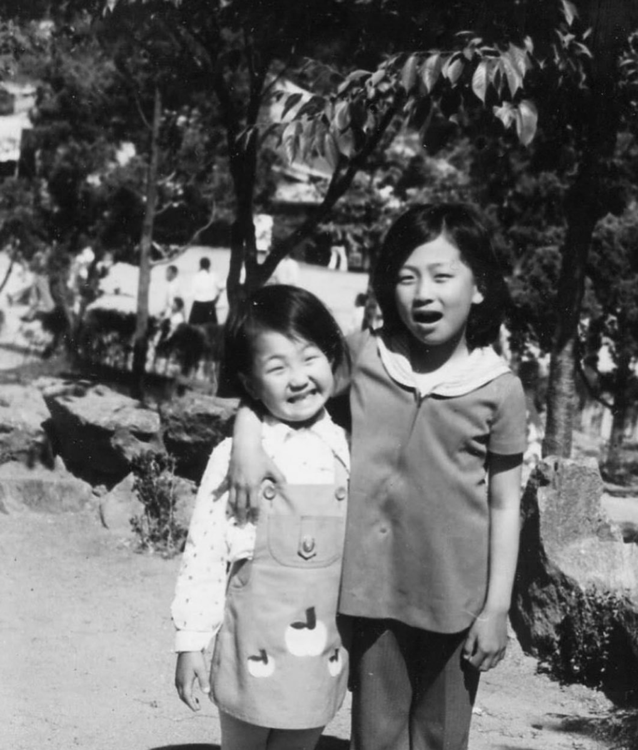 Lee (left) as a child in Seoul. (Courtesy Min Jin Lee)