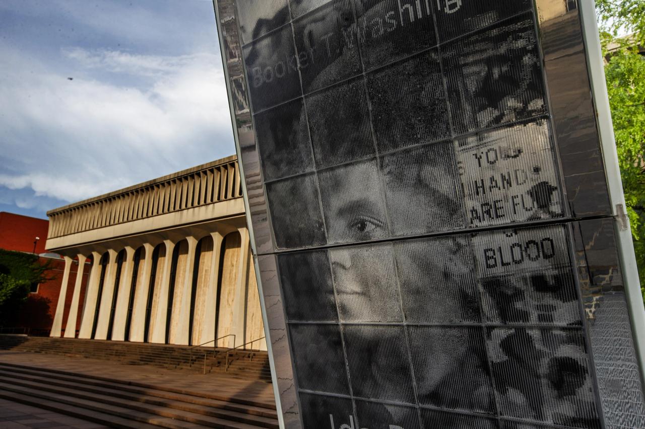 View of Hood’s Double Sights sculpture at Princeton University, New Jersey. (Courtesy Walter Hood)