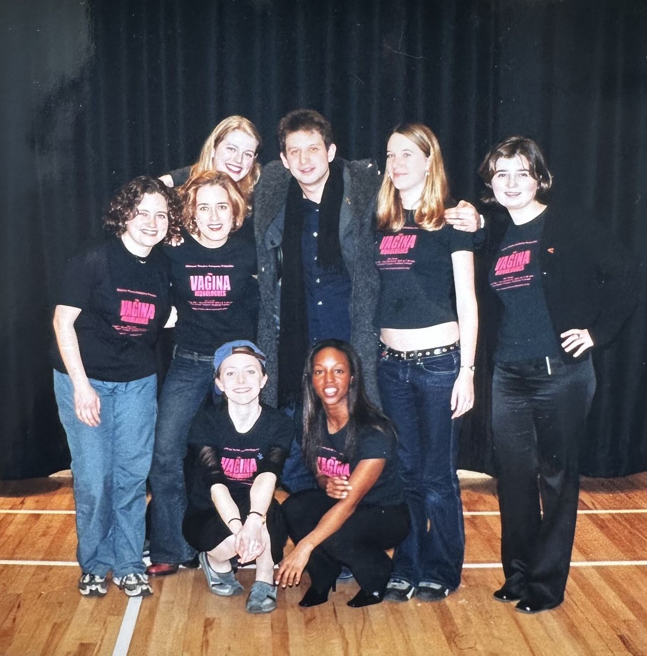 Lewis performing in The Vagina Monologues during her time as a student at Oxford University. (Courtesy Sarah Lewis)