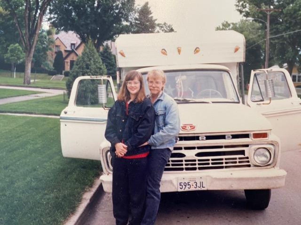 Saunders with his wife, Paula Redick, whom he met when they were both students in the M.F.A. creative writing program at Syracuse University. (Courtesy George Saunders)
