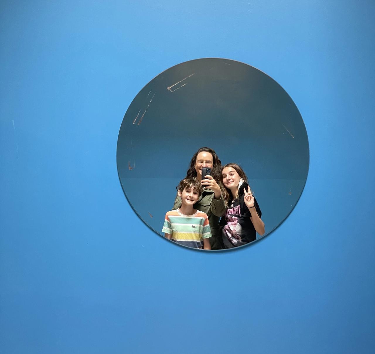 Eisenberg with her son, Tilo (left), and daughter, Ella (right). (Courtesy Tina Roth Eisenberg)