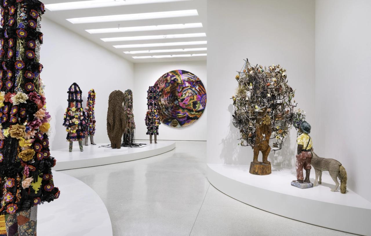 Installation view of “Nick Cave: Forothermore” at the Solomon R. Guggenheim Museum in New York. (Photo: Midge Wattles. Courtesy the Solomon R. Guggenheim Foundation)