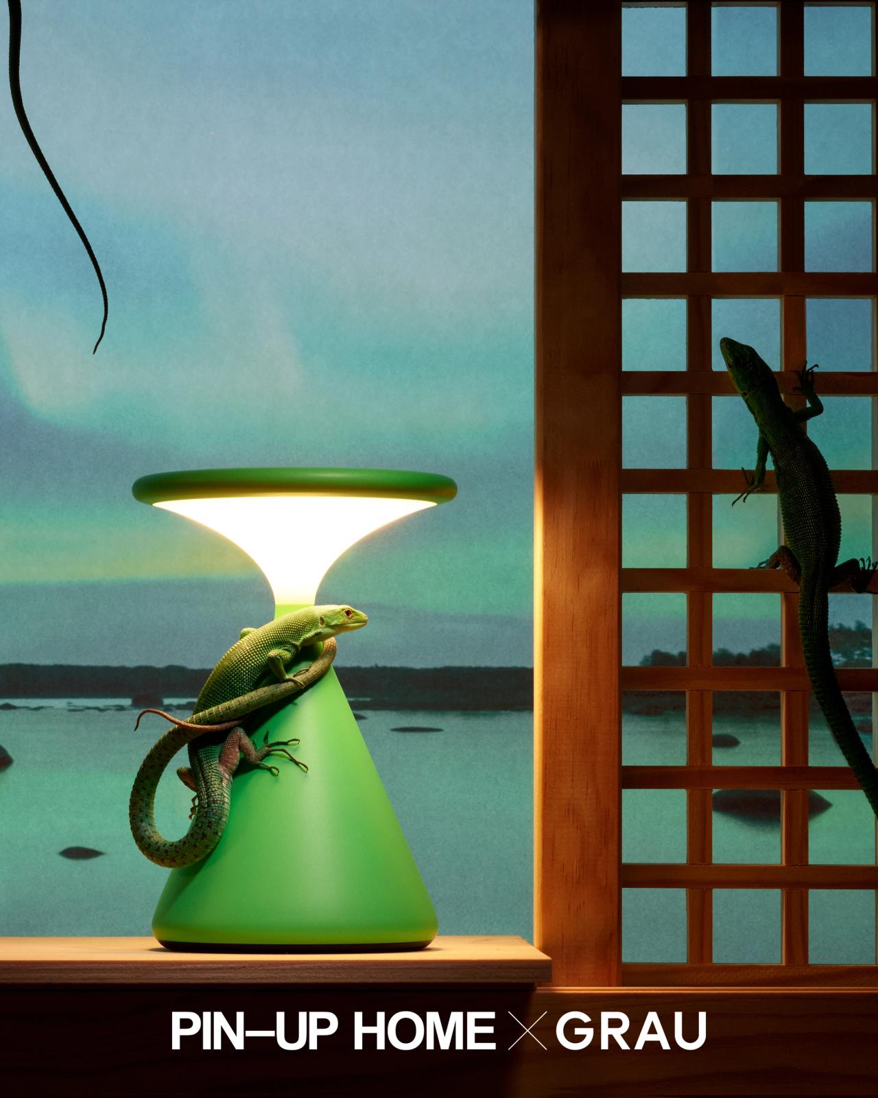 A campaign image for Grau’s limited edition Salt lamp in “Leaf.” (Photo: Philippe Jarrigeon/Courtesy PIN–UP)