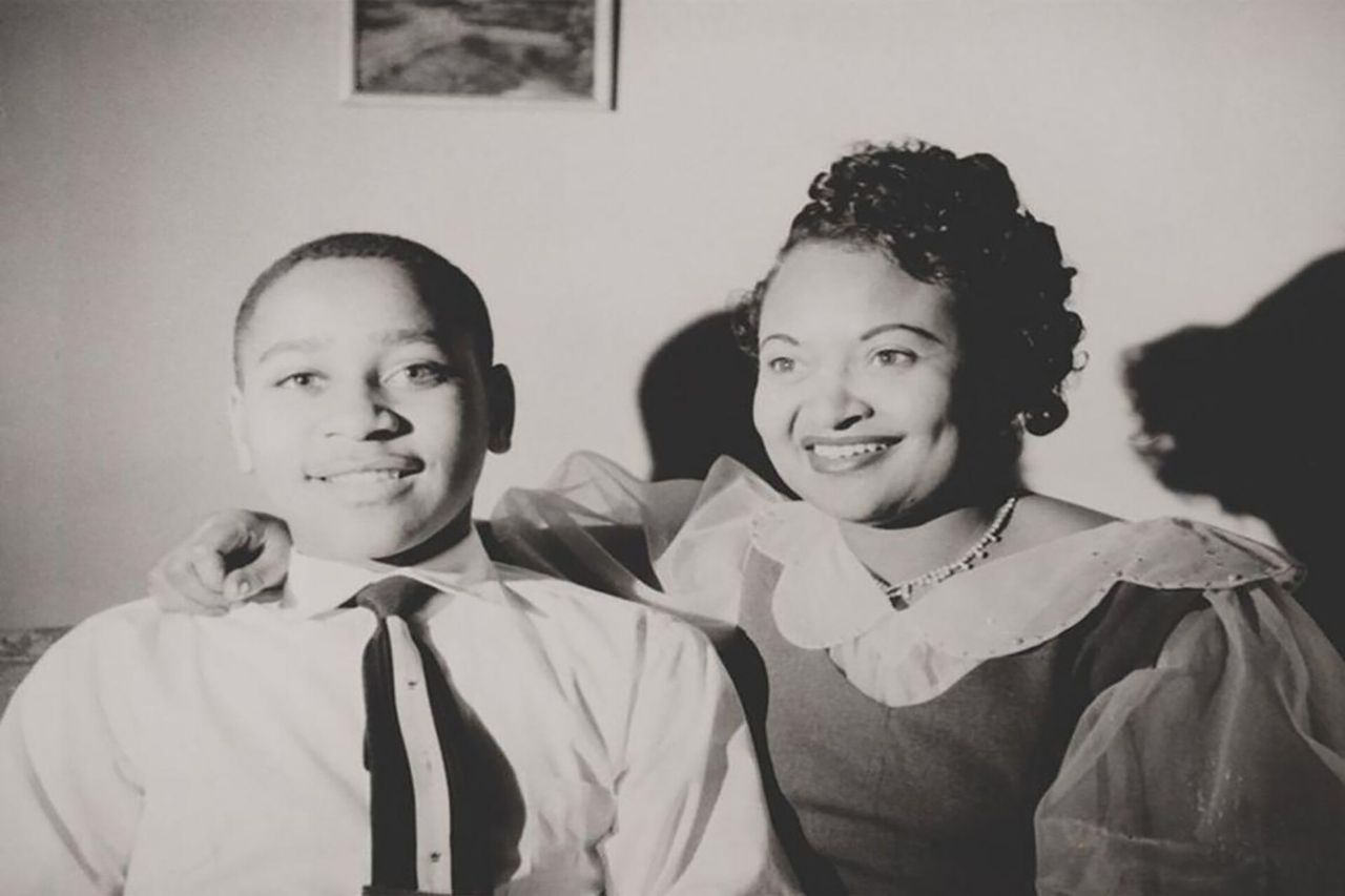 Emmett Till with his mother, Mamie Till
