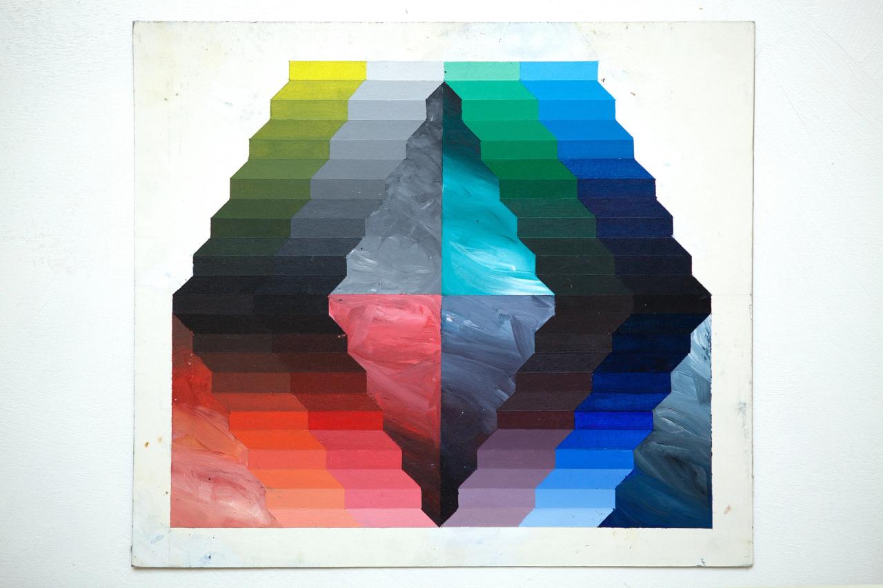 “Color Theory Chart” (1990) by José Parlá during his time at Savannah College of Art and Design. (Courtesy the artist)