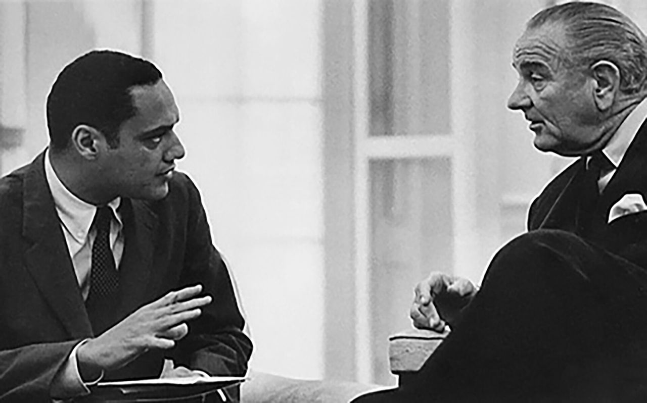 Clifford Alexander with President Lyndon B. Johnson in the 1960s. (Courtesy Elizabeth Alexander)