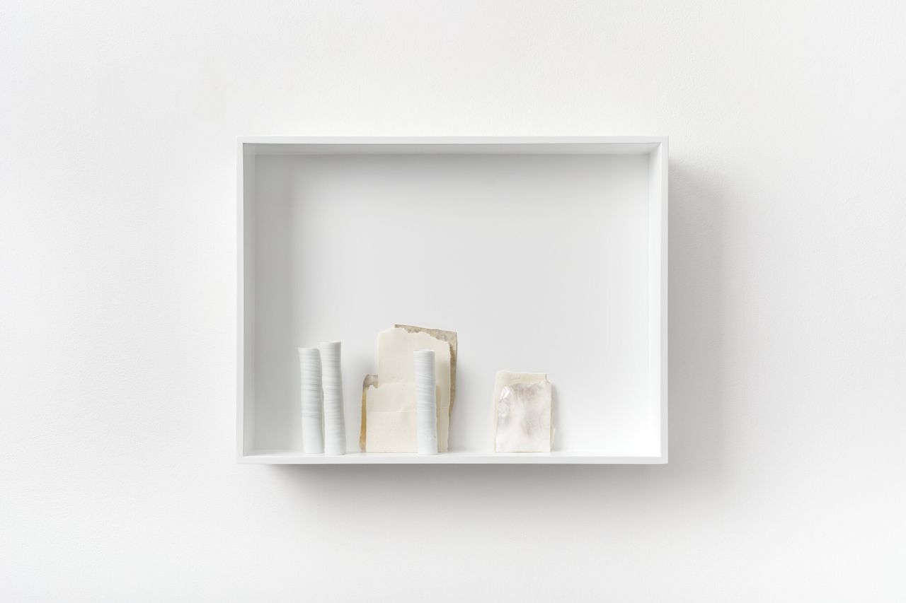 “untitled (an exchange of territory, or world)” (2023) by de Waal as seen in hs and Sally Mann’s joint exhibition “to light, and then return” (2023) at Gagosian in New York. (© Edmund de Waal. Photo: Alzbeta Jaresova. Courtesy the artist and Gagosian)