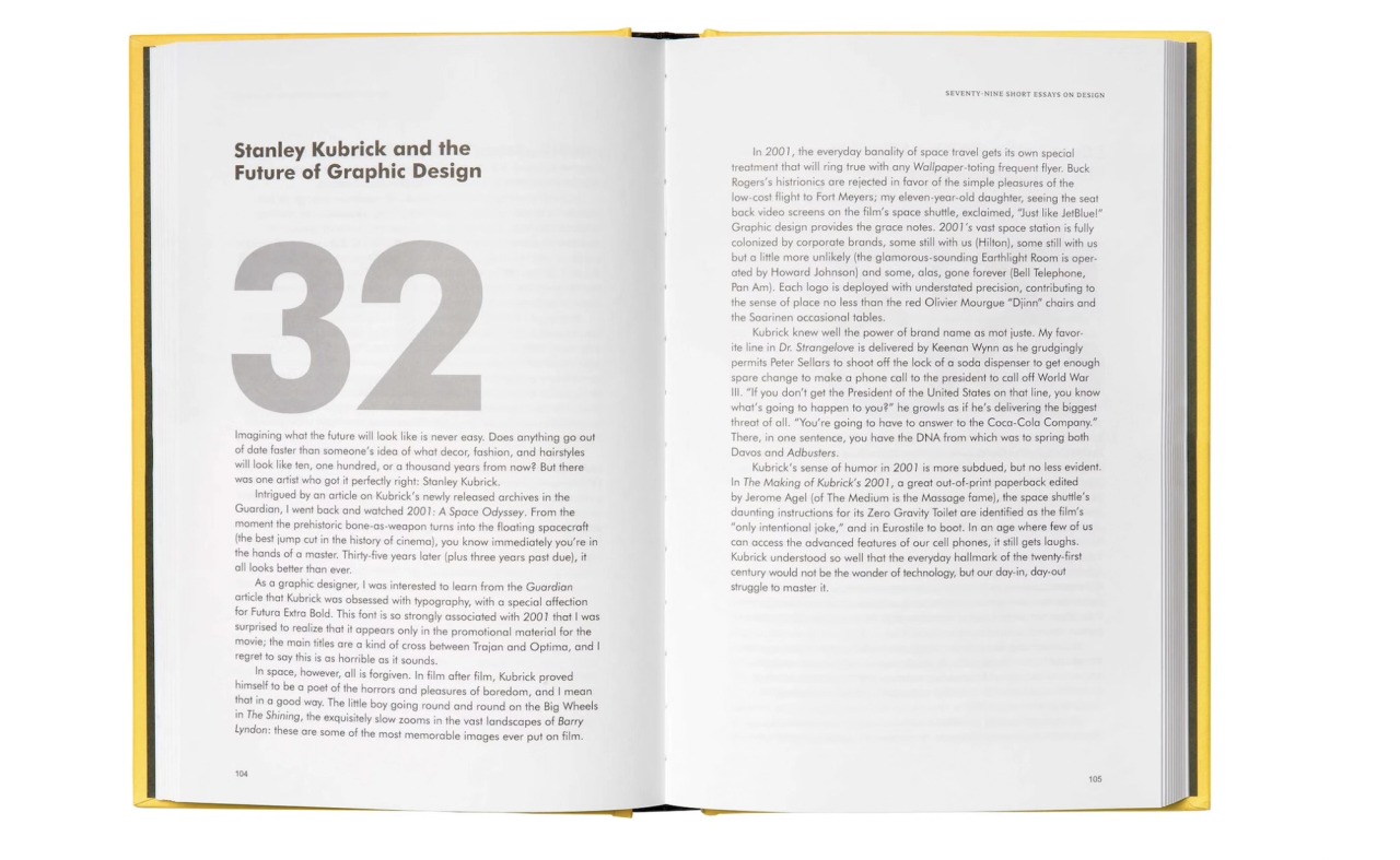 A spread from Bierut’s book Seventy-nine Short Essays on Design (2007). (Courtesy Pentagram)