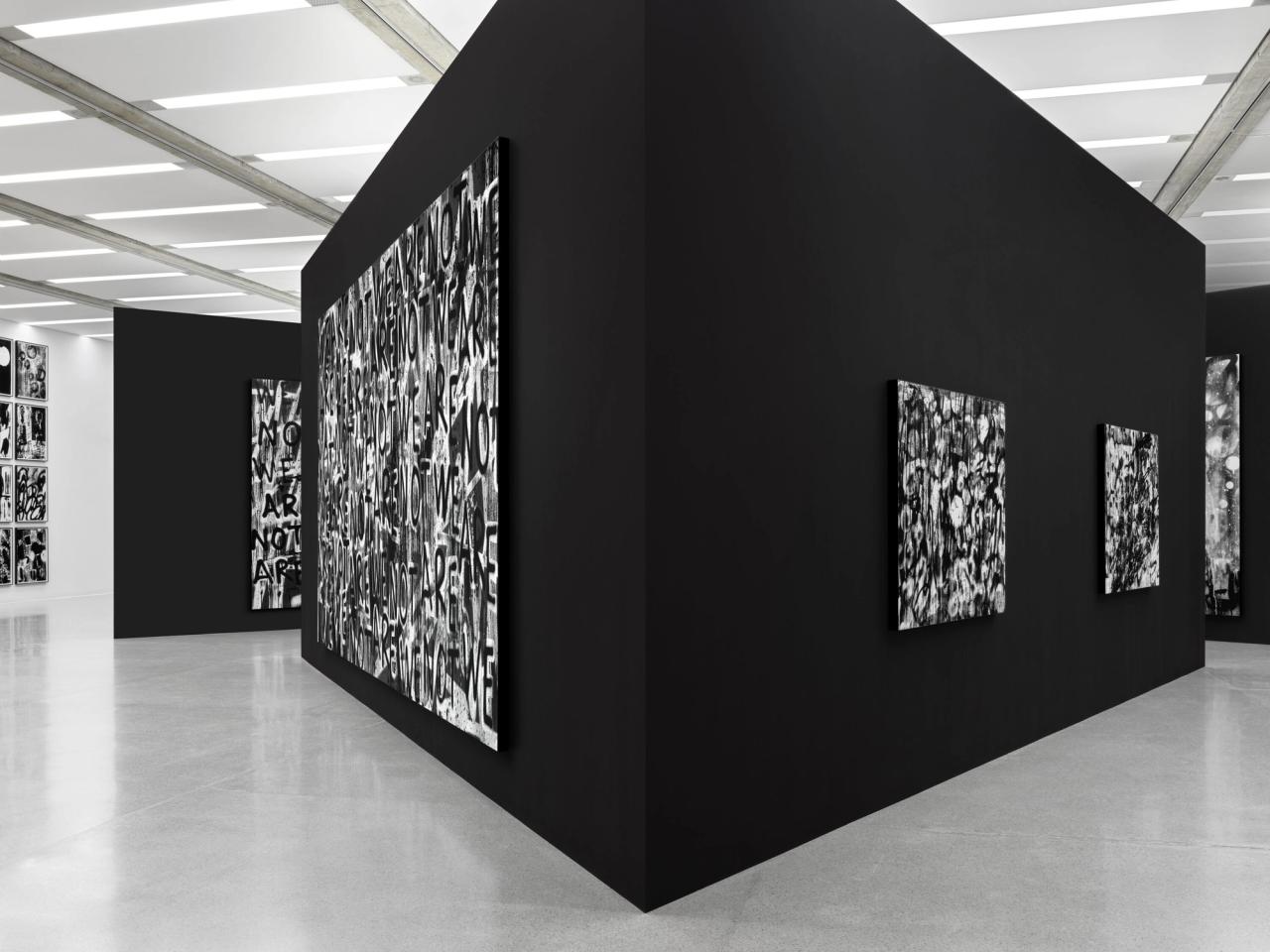 Installation view of Pendleton’s exhibition “Blackness, White, and Light” (2023) at MUMOK in Vienna. (Courtesy the artist and Pace Gallery)