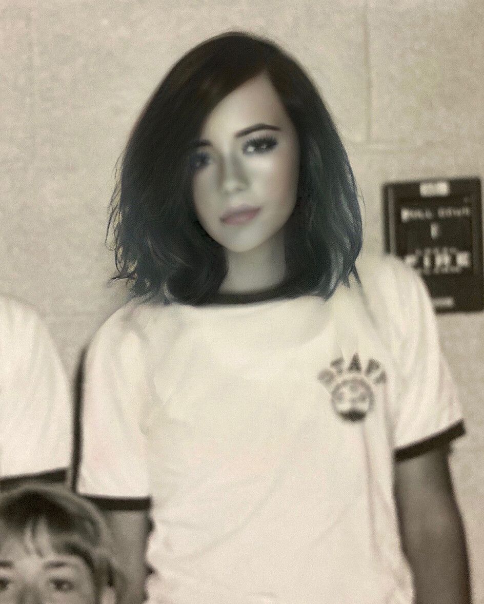 One of many photos of Sante created prior to her transition using a gender-swap filter overlay. (Courtesy Lucy Sante)