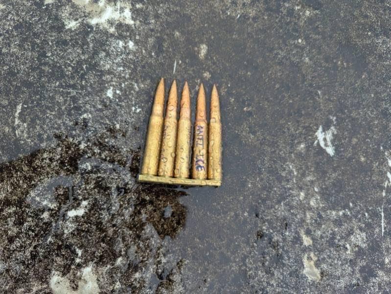 A photograph of unspent bullets was shared by FBI Director Kash Patel.