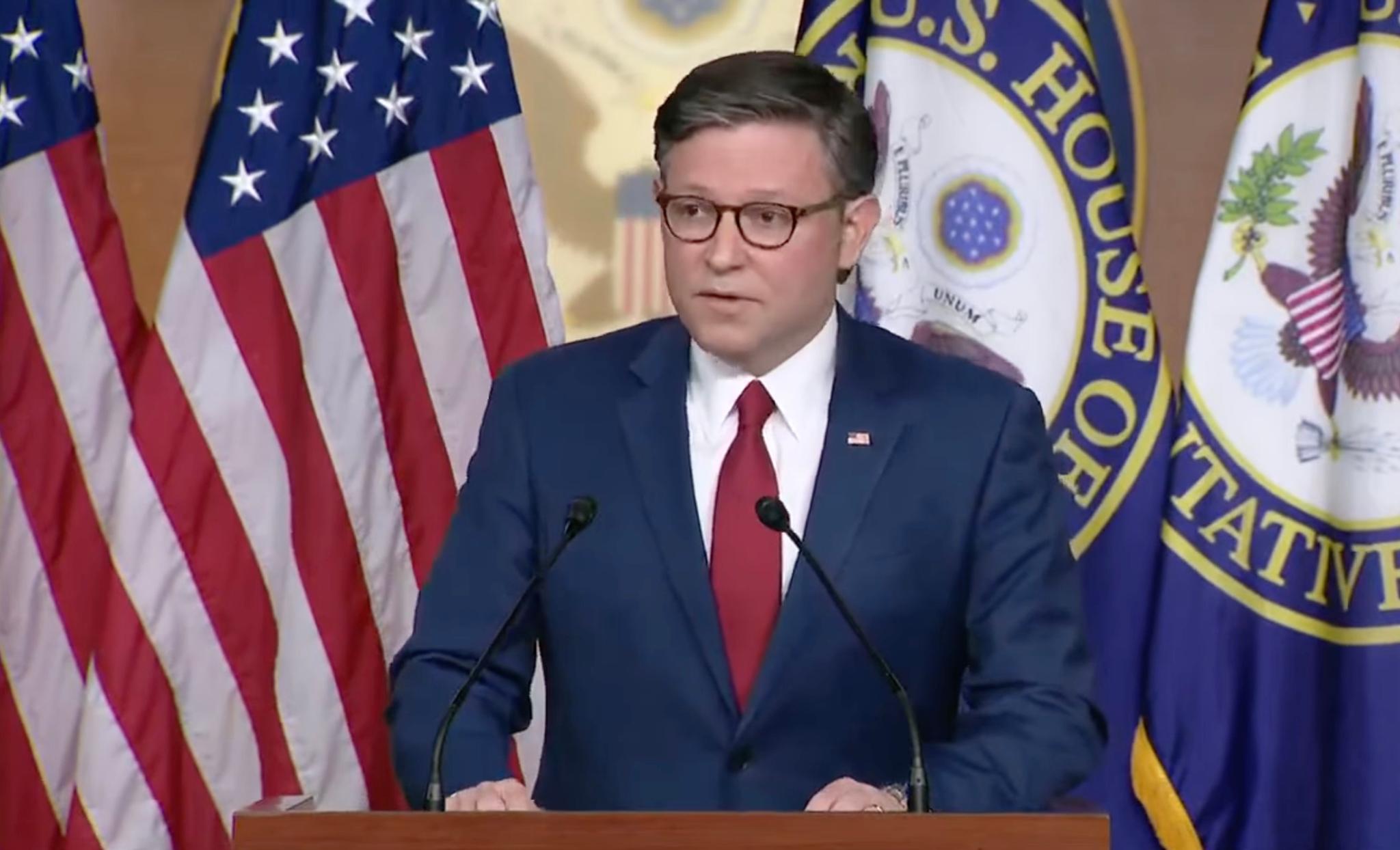 House Speaker Mike Johnson announces progress on ending the shutdown and urges representatives back to the Hill. Photo by Mike Johnson.