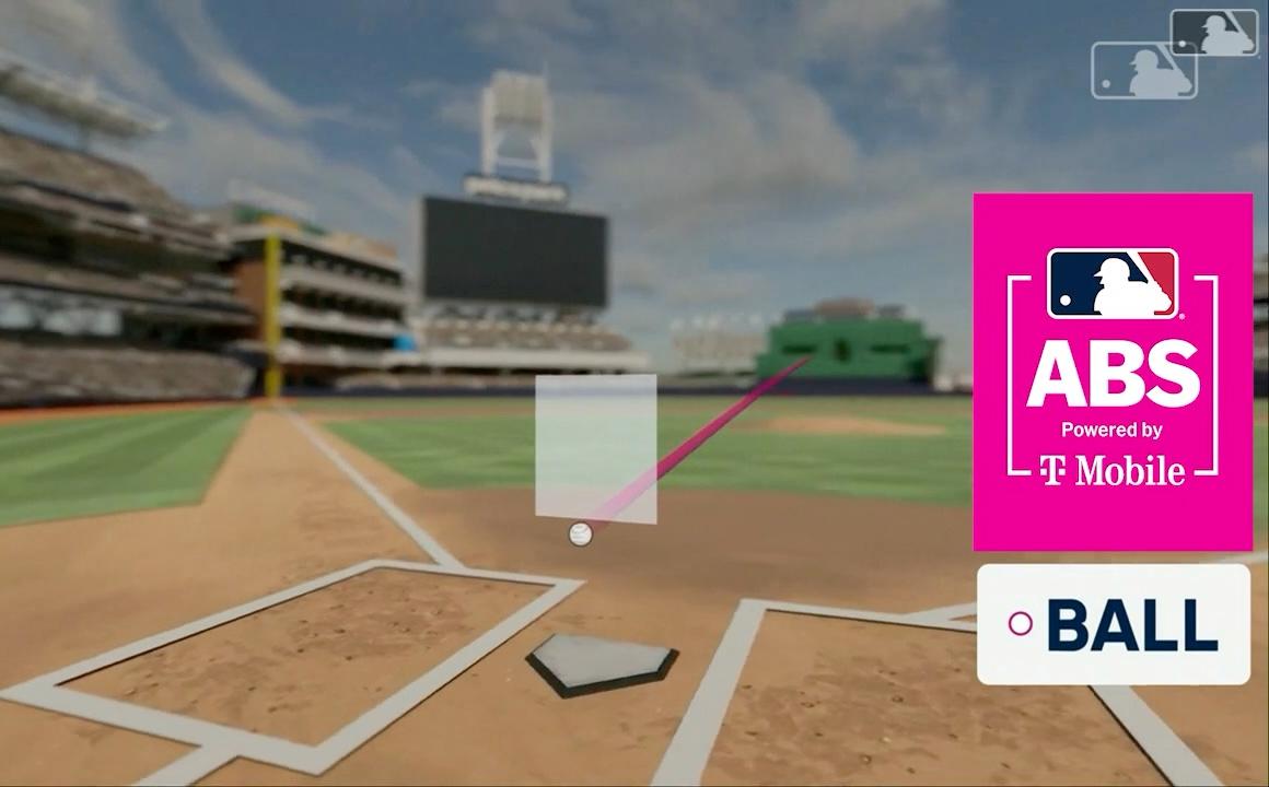 An image of the ABS system in action shared by MLB.