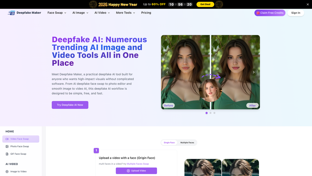 Screenshot of Deepfake AI Screenshot of Deepfake AI