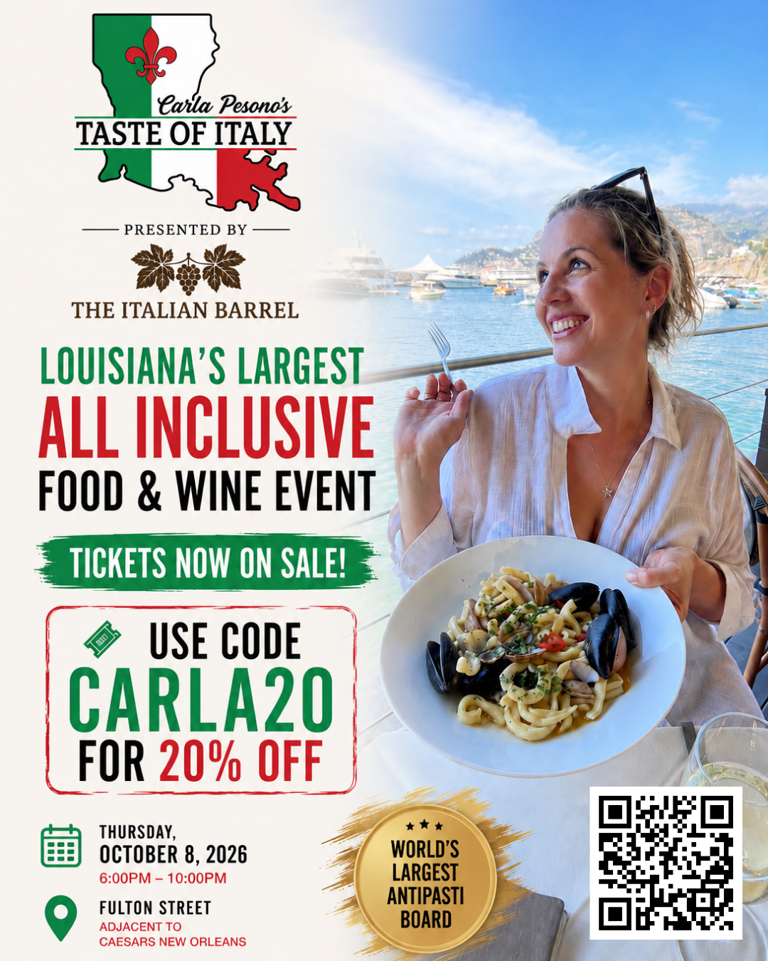Carla Pesono’s Taste of Italy, presented by The Italian Barrel poster