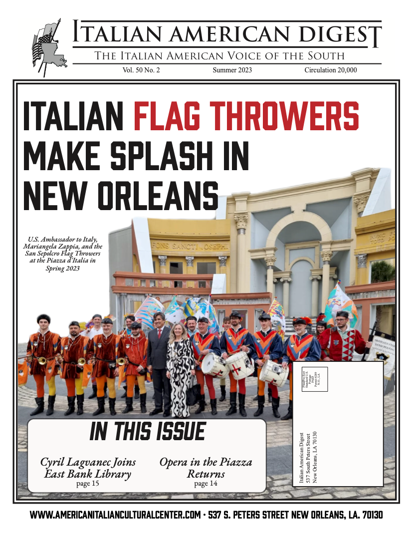 Italian American Digest Issue Italian Flag Throwers Make Splash in New Orleans