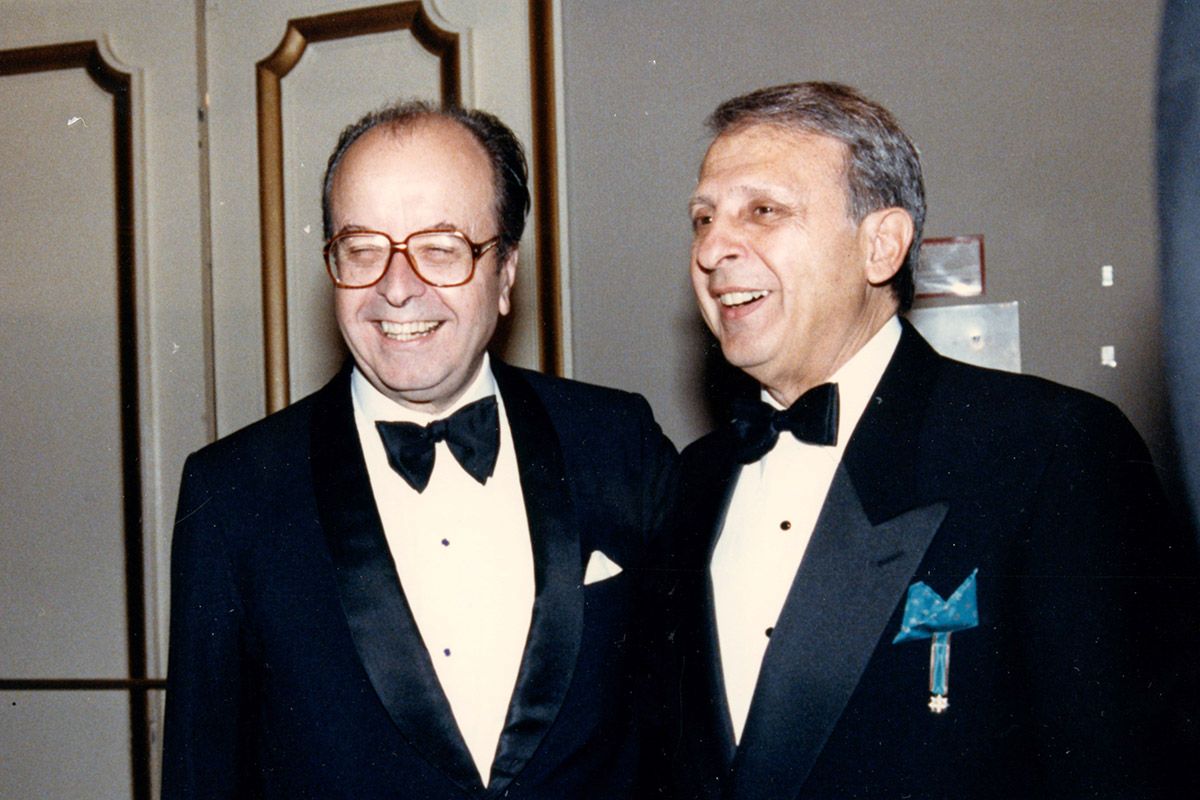 Joseph Maselli standing next to a friend