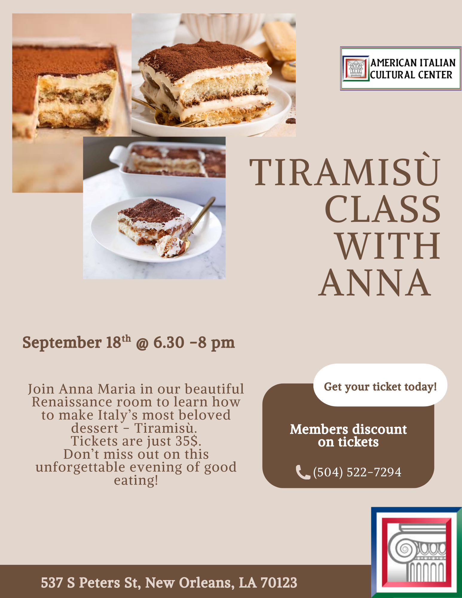 Tiramisù with Anna poster