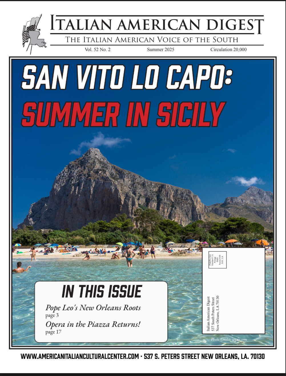 Italian American Digest Issue San Vito Lo Capo: Summer in Sicily 