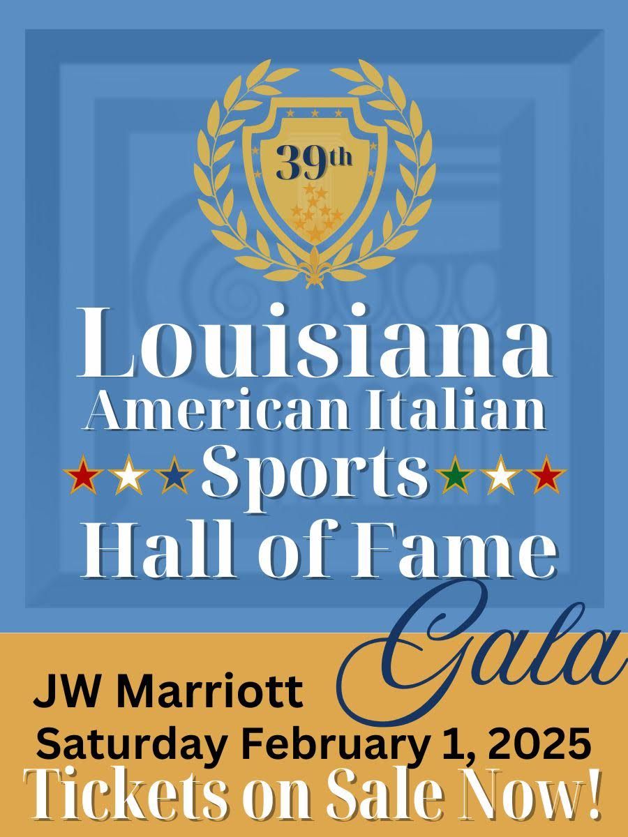39th Annual Louisiana American Italian Sports Hall of Fame Gala poster