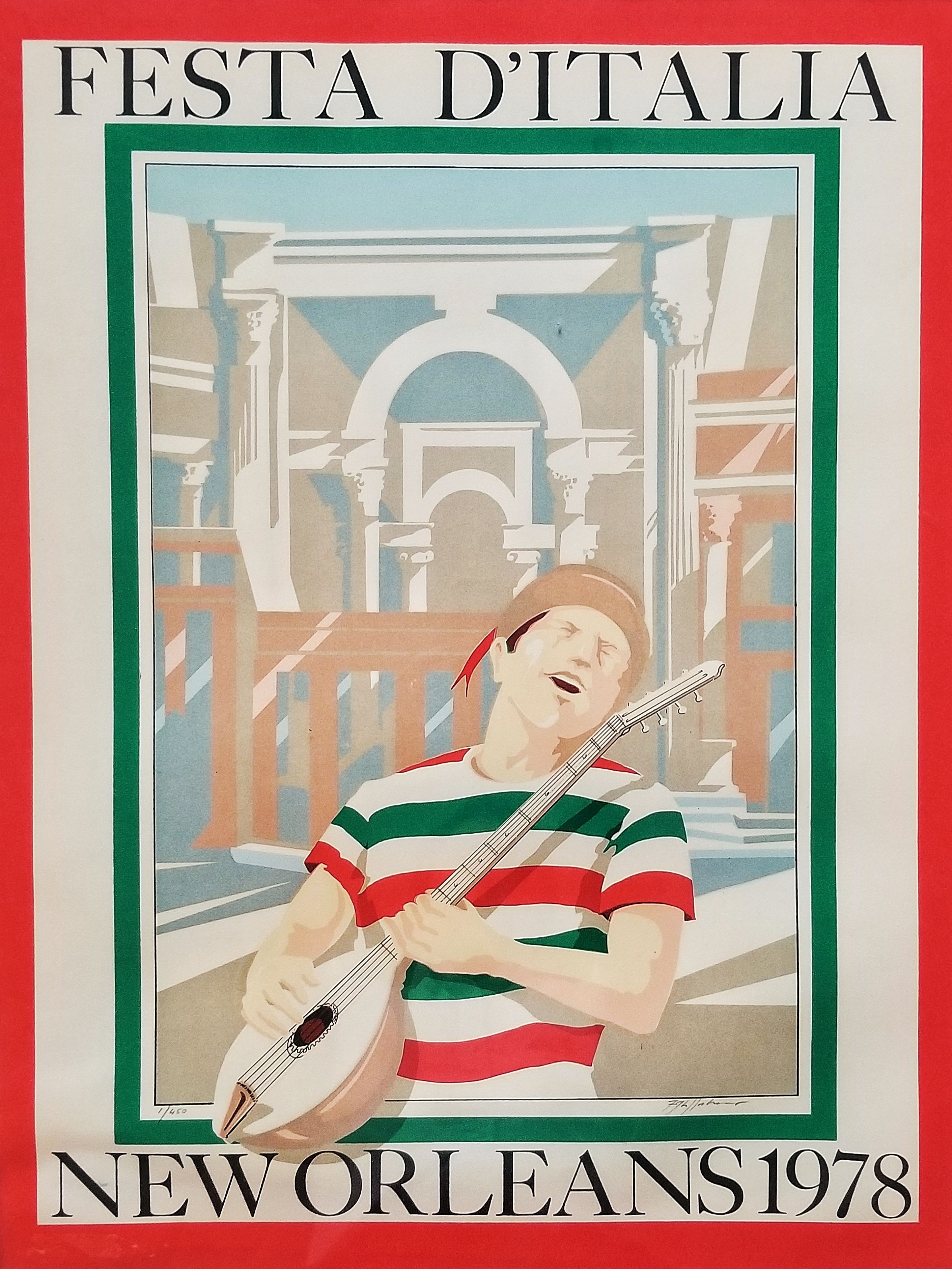 a poster for festa d' italia new orleans 1978