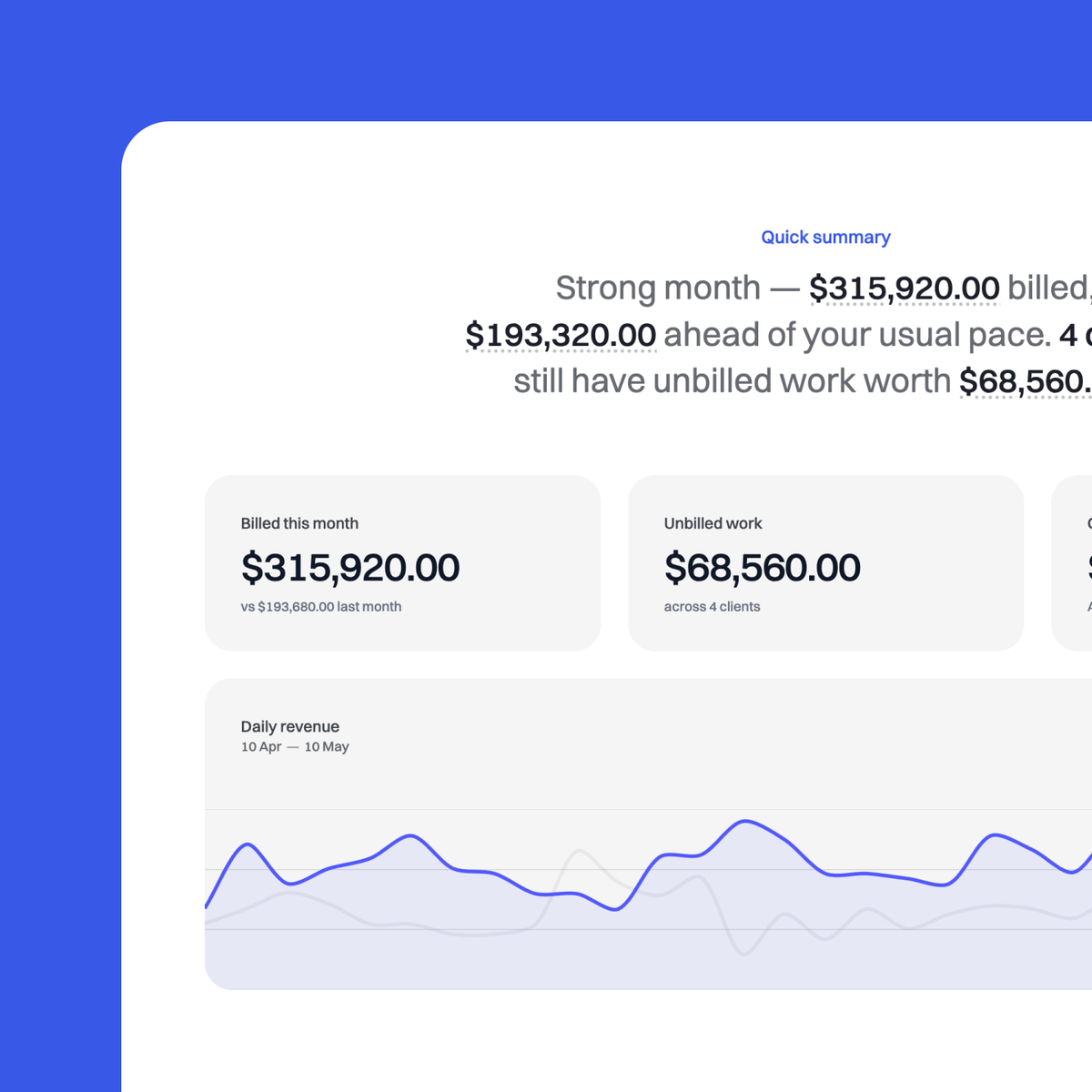 Dashboard Summary Screenshot