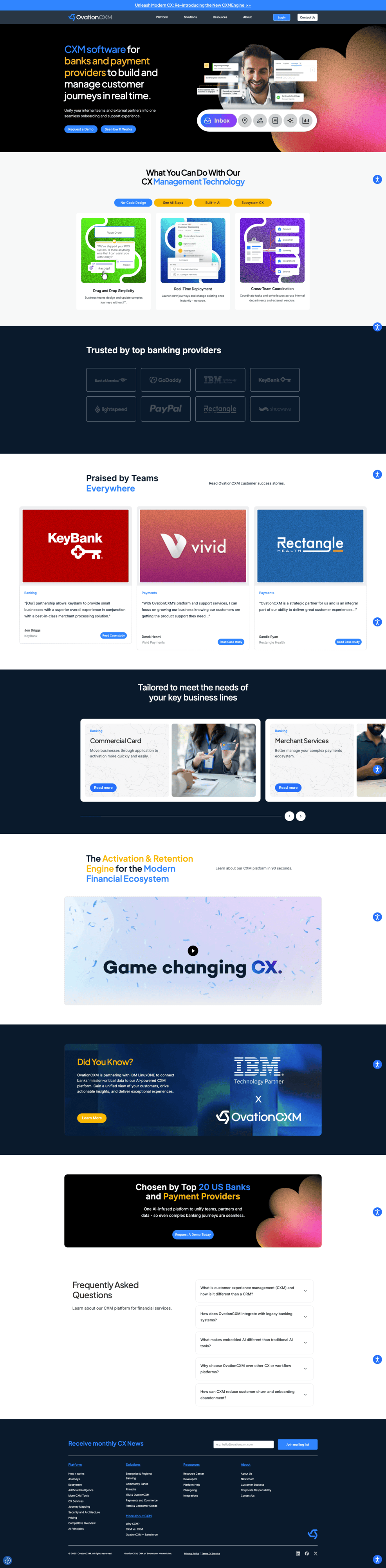OvationCXM Webflow Website