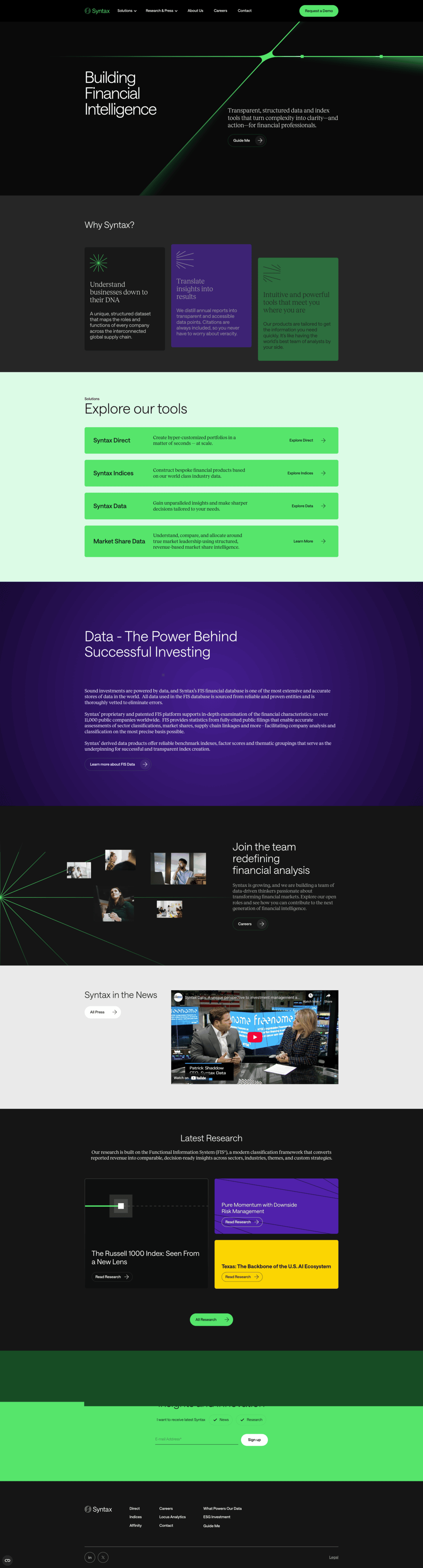 Syntax Data Webflow Site