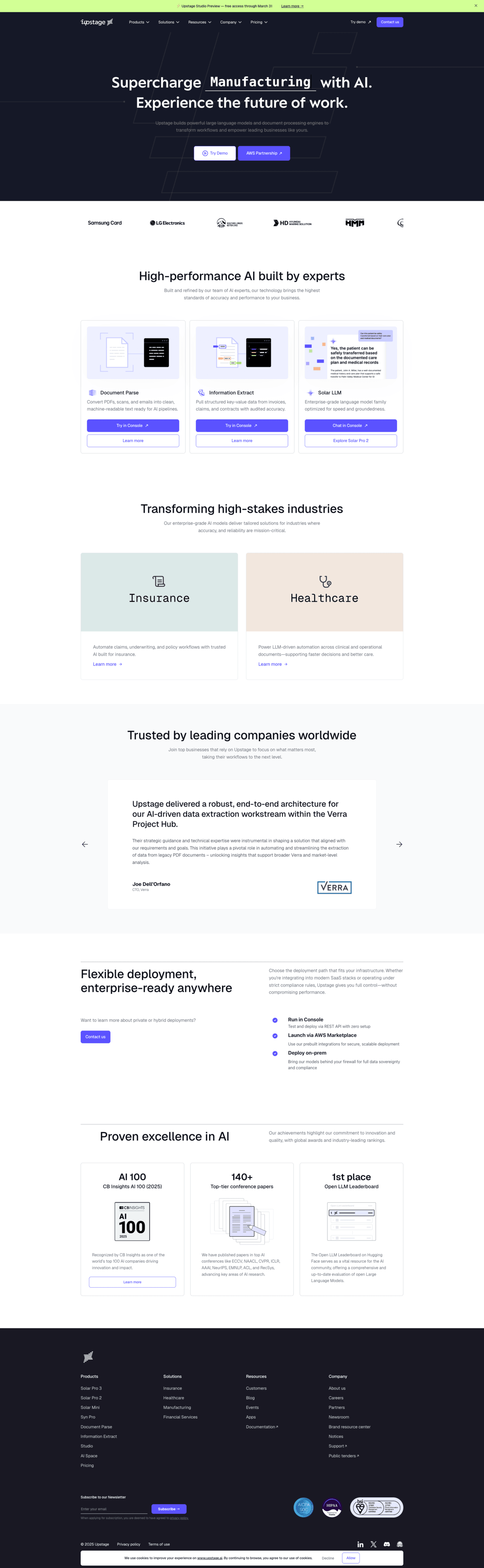 Upstage AI Webflow Marketing Site