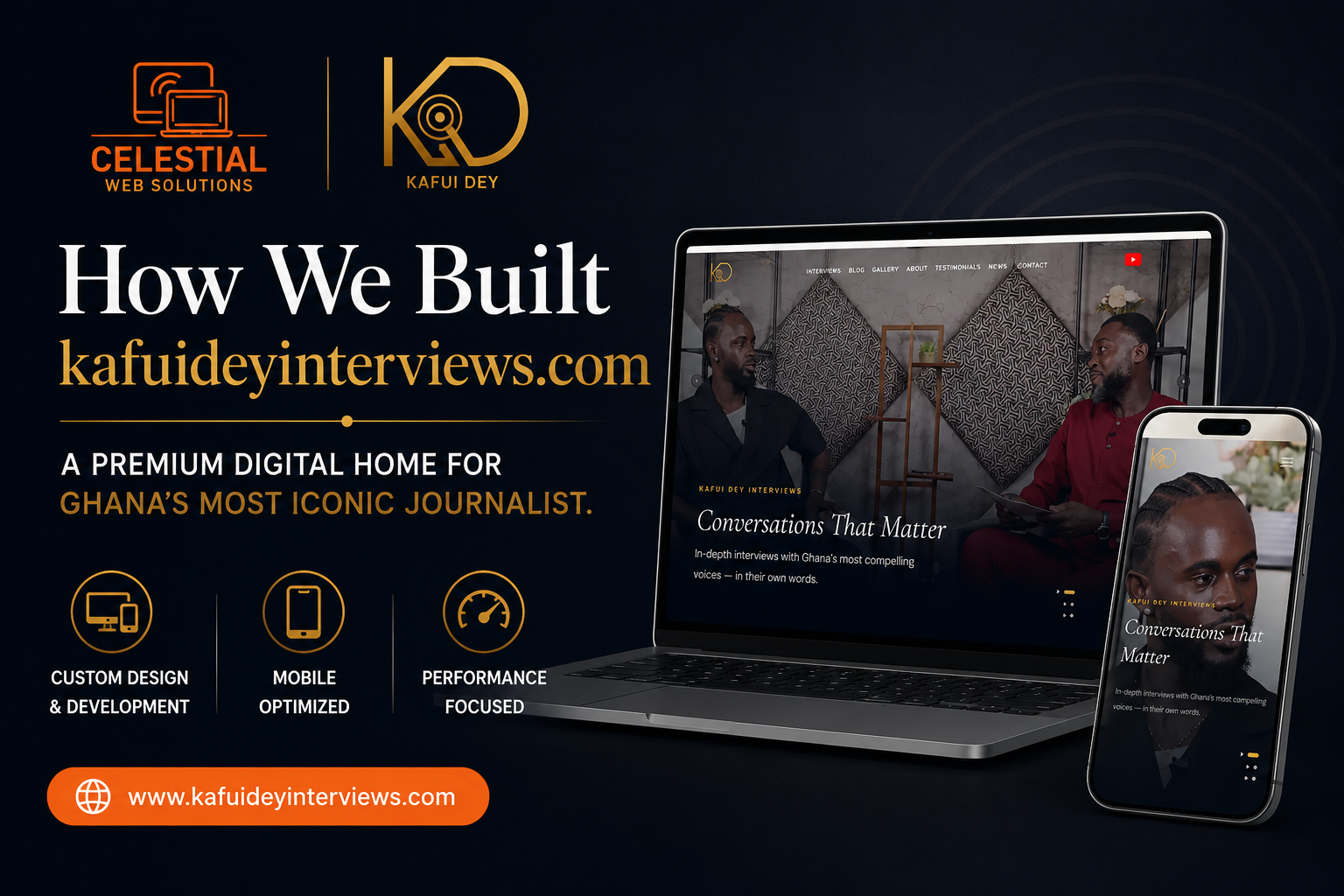 How We Built kafuideyinterviews.com — A Premium Digital Home for Ghana's Most Iconic Journalist