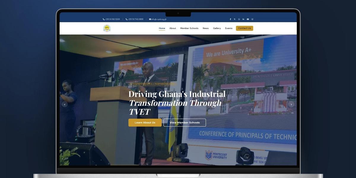 How we built the COPTI Ghana website