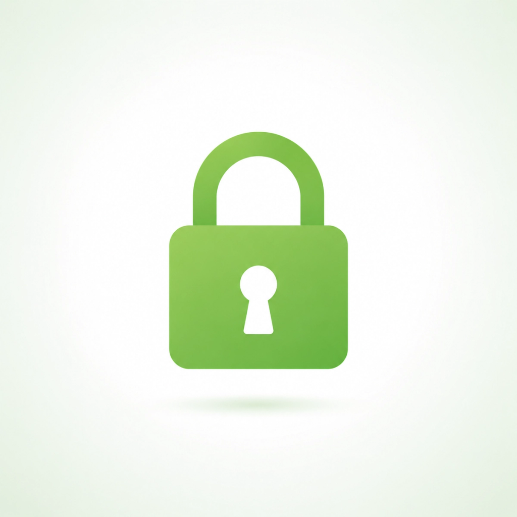 green lock icon
