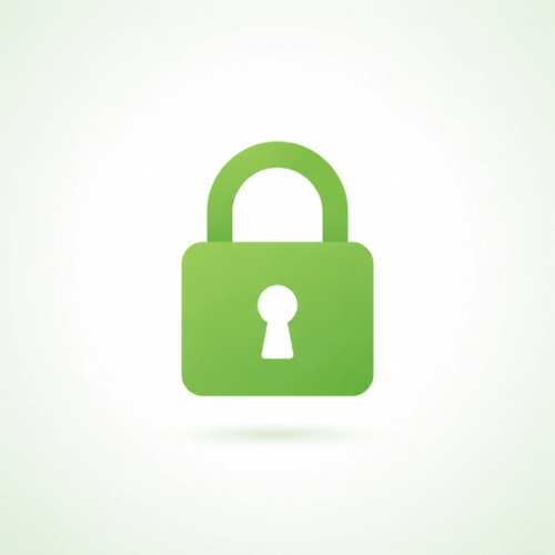 green lock icon